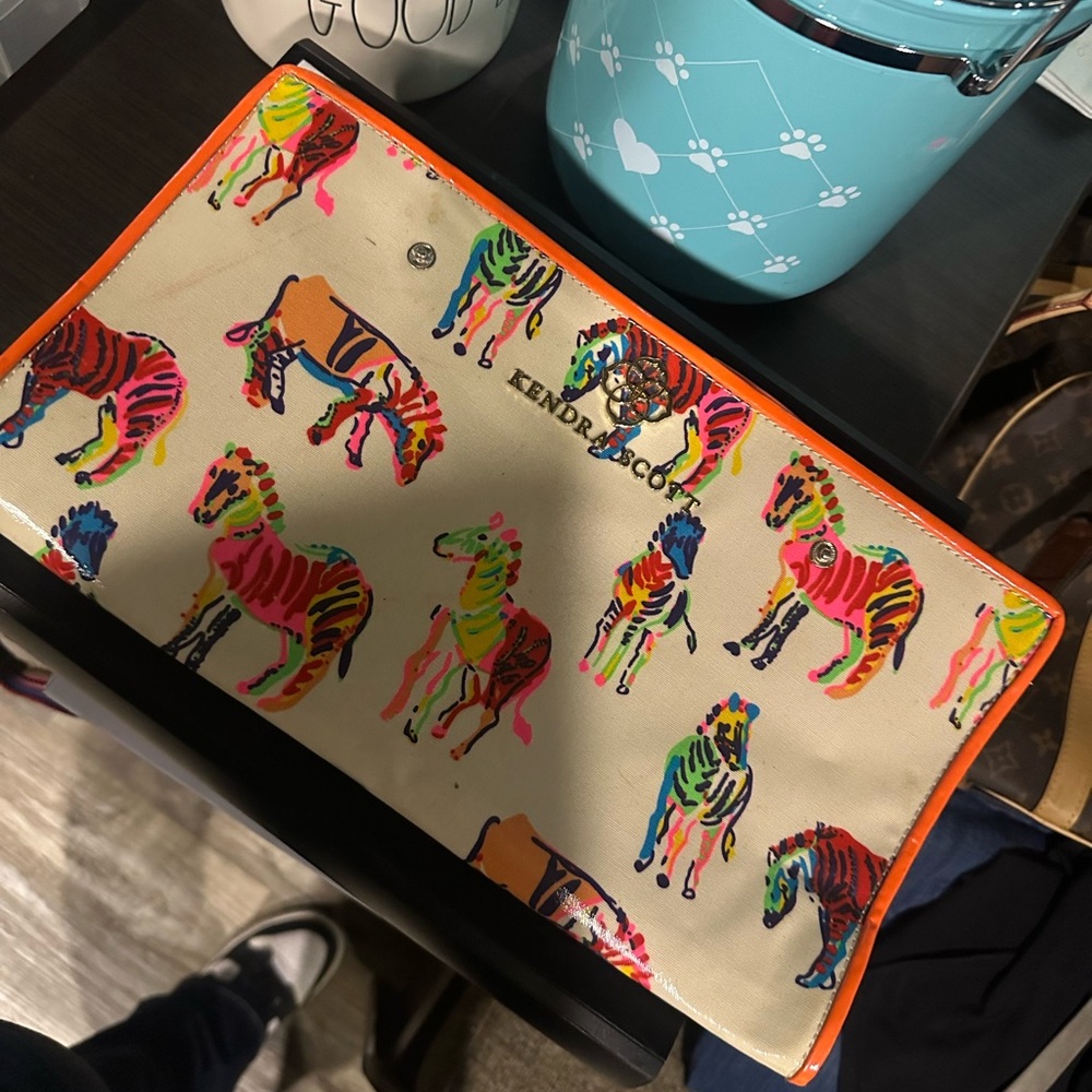 Colorful Zebra Print Clutch